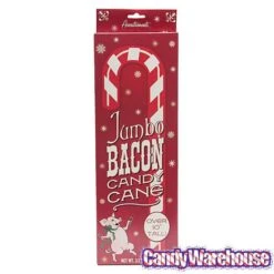 Archie McPhee Jumbo Bacon Candy Cane -Candy Shop archie mcphee jumbo bacon candy cane candy warehouse 3