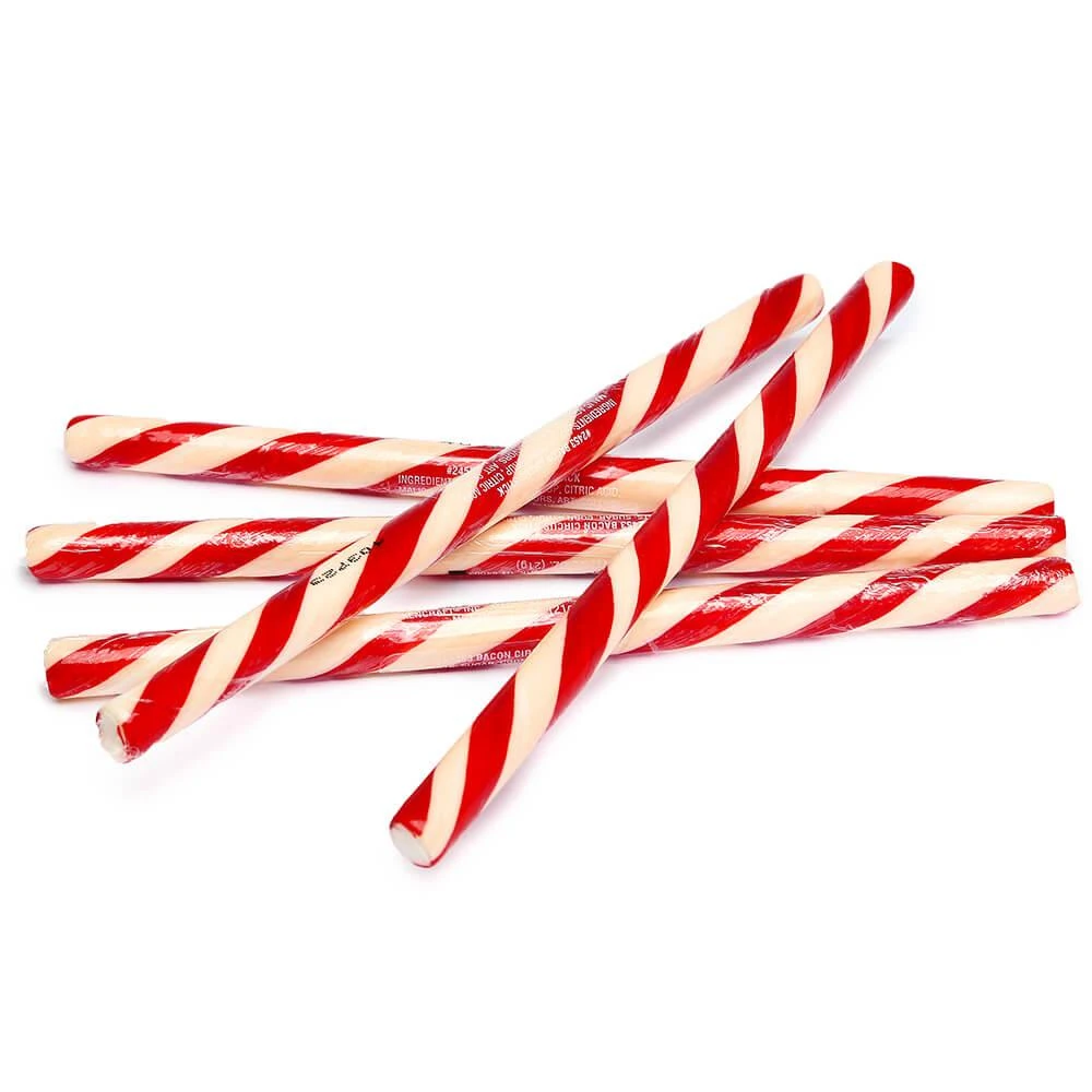 Bacon Hard Candy Sticks: 100-Piece Box 1 Bacon Hard Candy Sticks: 100-Piece Box