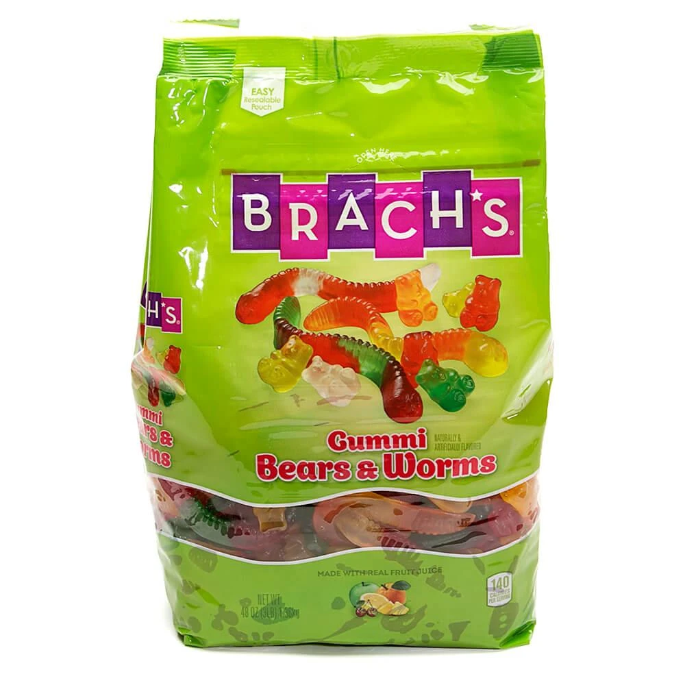 Brach's Gummy Bears And Worms Candy: 3LB Bag 1 Brach's Gummy Bears And Worms Candy: 3LB Bag