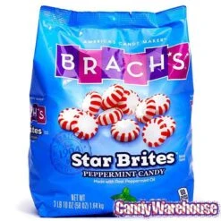 Brach's Peppermint Star Brites Mints Candy: 300-Piece Bag 6 Brach's Peppermint Star Brites Mints Candy: 300-Piece Bag -Candy Shop brach s peppermint star brites mints candy 300 piece bag candy warehouse 3