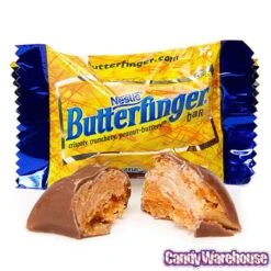 Butterfinger Mini Size Candy Bars: 5LB Bag -Candy Shop butterfinger mini size candy bars 5lb bag candy warehouse 5
