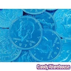 Caribbean Blue Foiled Milk Chocolate Coins: 1LB Bag 9 Caribbean Blue Foiled Milk Chocolate Coins: 1LB Bag -Candy Shop caribbean blue foiled milk chocolate coins 1lb bag candy warehouse 5