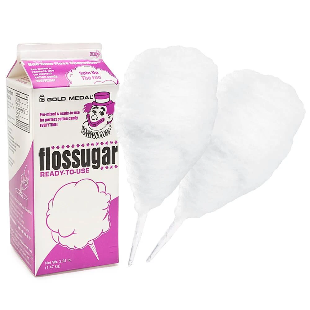 Cotton Candy Floss Sugar - White Birthday Cake: Half Gallon Carton 1 Cotton Candy Floss Sugar - White Birthday Cake: Half Gallon Carton