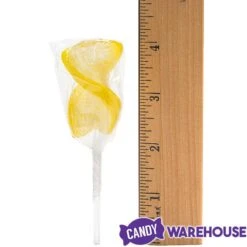 CurlyCutes Petite Crystal Ribbon Pops - Yellow Banana: 20-Piece Jar -Candy Shop curlycutes petite crystal ribbon pops yellow banana 20 piece jar candy warehouse 3