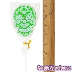 Day Of The Dead Skull Hard Candy Lollipops: 12-Piece Bag -Candy Shop day of the dead skull hard candy lollipops 12 piece bag candy warehouse 4