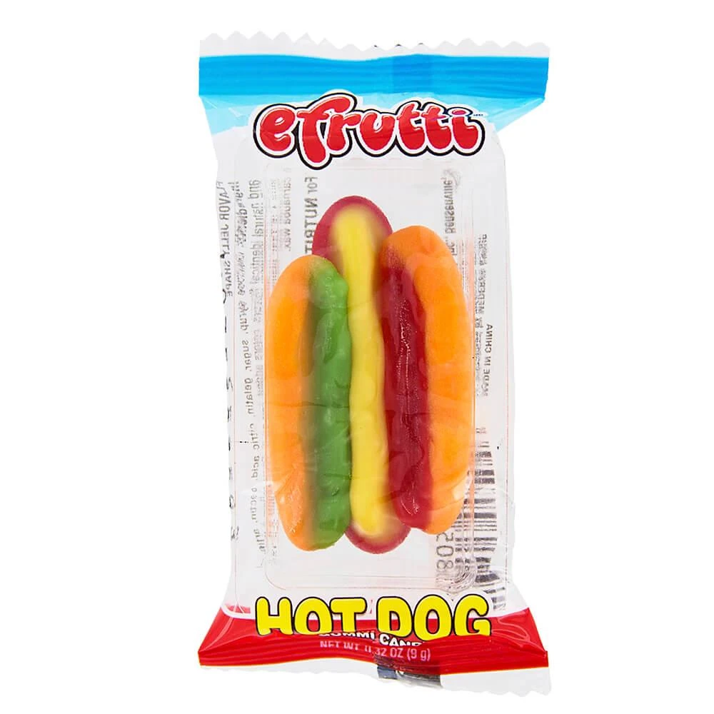 Efrutti Gummy Hot Dogs Candy: 60-Piece Box 1 Efrutti Gummy Hot Dogs Candy: 60-Piece Box