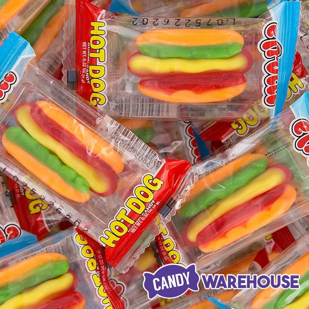 Efrutti Gummy Hot Dogs Candy: 60-Piece Box 3 Efrutti Gummy Hot Dogs Candy: 60-Piece Box - Image 3