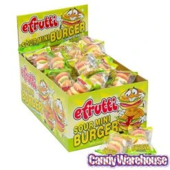Efrutti Gummy Mini Cheese Burgers Candy - Sour: 60-Piece Box -Candy Shop efrutti gummy mini cheese burgers candy sour 60 piece box candy warehouse 6 aee1e6d6 461a 41a4 a757 9e5b1dcaa46d