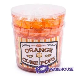Espeez Cube Pop - Orange: 100-Piece Tub -Candy Shop espeez cube pop orange 100 piece tub candy warehouse 3
