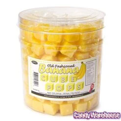 Espeez Cube Pops - Banana: 100-Piece Tub -Candy Shop espeez cube pops banana 100 piece tub candy warehouse 3