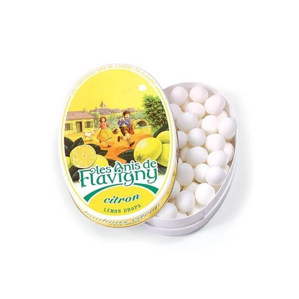 Flavigny Pastilles Candy Tins - Lemon: 8-Piece Box 1 Flavigny Pastilles Candy Tins - Lemon: 8-Piece Box