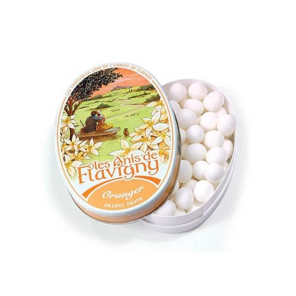 Flavigny Pastilles Candy Tins - Orange: 8-Piece Box 1 Flavigny Pastilles Candy Tins - Orange: 8-Piece Box