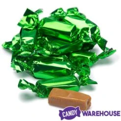Foiled Caramel Candy - Green: 180-Piece Bag -Candy Shop foiled caramel candy green 180 piece bag candy warehouse 3