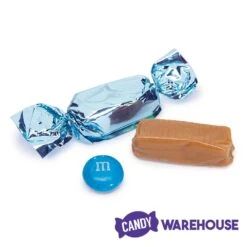 Foiled Caramel Candy - Light Blue: 180-Piece Bag -Candy Shop foiled caramel candy light blue 180 piece bag candy warehouse 4
