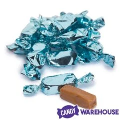Foiled Caramel Candy - Light Blue: 180-Piece Bag -Candy Shop foiled caramel candy light blue 180 piece bag candy warehouse 5