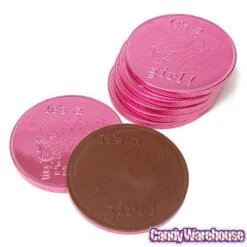 Fort Knox It's A Girl Foiled Milk Chocolate 4-Inch Medallions: 20-Piece Box -Candy Shop fort knox it s a girl foiled milk chocolate 4 inch medallions 20 piece box candy warehouse 3