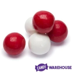 Gumballs Color Combo - Red And White: 4LB Box -Candy Shop gumballs color combo red and white 4lb box candy warehouse 3