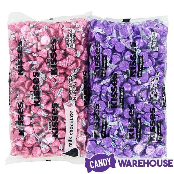 Hershey's Kisses Color Combo - Pink And Purple: 800-Piece Box 3 Hershey's Kisses Color Combo - Pink And Purple: 800-Piece Box - Image 3