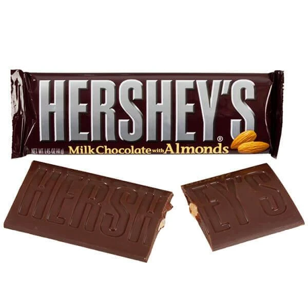 Hershey's Milk Chocolate With Almonds Candy Bars: 36-Piece Box 1 Hershey's Milk Chocolate With Almonds Candy Bars: 36-Piece Box