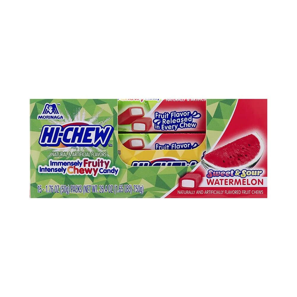 Hi-Chew Fruit Chews 10-Piece Candy Packs - Watermelon: 15-Piece Box 3 Hi-Chew Fruit Chews 10-Piece Candy Packs - Watermelon: 15-Piece Box - Image 3