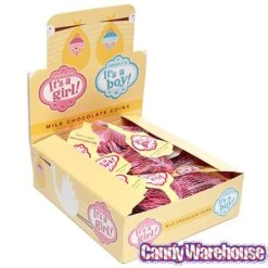 It's A Girl Foiled Chocolate Coins In Mesh Bags: 18-Piece Box -Candy Shop it s a girl foiled chocolate coins in mesh bags 18 piece box candy warehouse 3