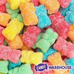 Jovy Neon Sugar Sanded Gummy Bears: 5LB Bag -Candy Shop jovy neon sugar sanded gummy bears 5lb bag candy warehouse 3