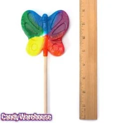 Jumbo 2.5-Ounce Butterfly Lollipops - Primary Colors: 16-Piece Box -Candy Shop jumbo 2 5 ounce butterfly lollipops primary colors 16 piece box candy warehouse 3 81553f33 b988 4f7e ab55 ce8af50de103