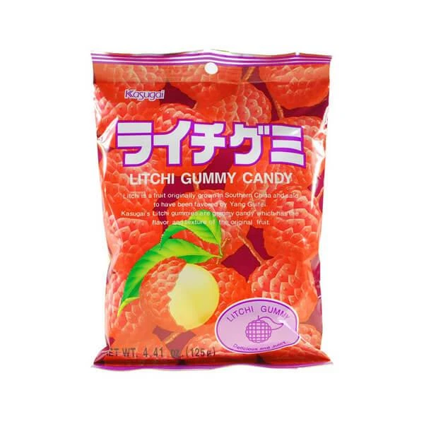 Kasugai Lychee Gummy Candy: 24-Piece Bag 2 Kasugai Lychee Gummy Candy: 24-Piece Bag - Image 2