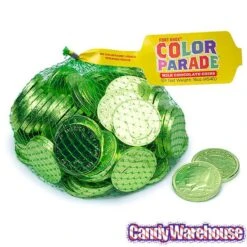 Kiwi Green Foiled Milk Chocolate Coins: 1LB Bag -Candy Shop kiwi green foiled milk chocolate coins 1lb bag candy warehouse 5