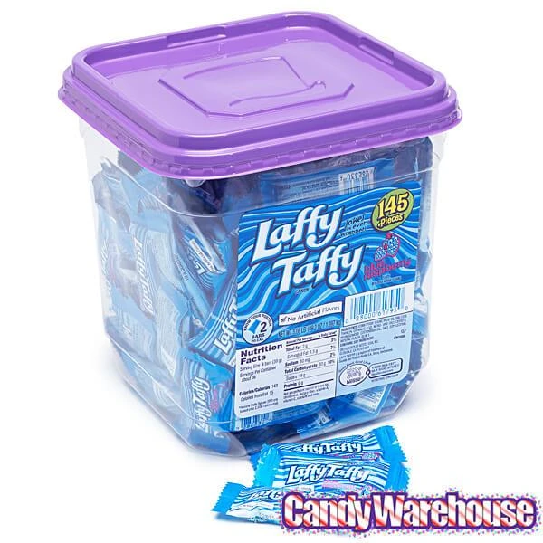 Laffy Taffy Candy - Blue Raspberry: 145-Piece Tub 3 Laffy Taffy Candy - Blue Raspberry: 145-Piece Tub - Image 3