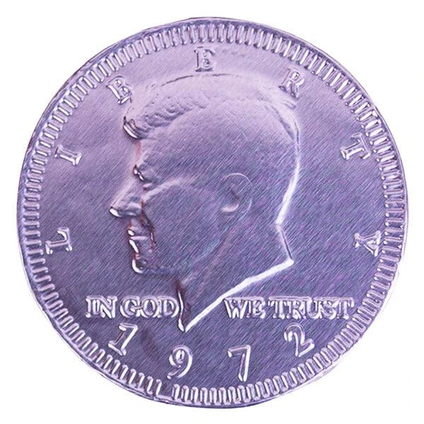 Lavender Foiled Milk Chocolate Coins: 1LB Bag 1 Lavender Foiled Milk Chocolate Coins: 1LB Bag
