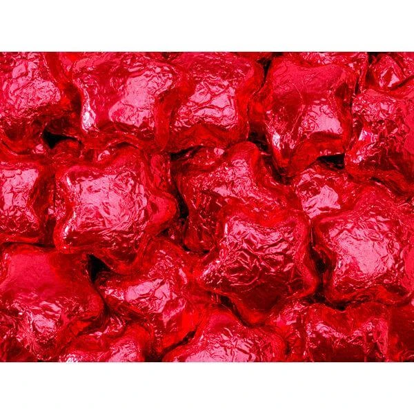 Madelaine Foiled Milk Chocolate Stars - Red: 5LB Bag 3 Madelaine Foiled Milk Chocolate Stars - Red: 5LB Bag - Image 3