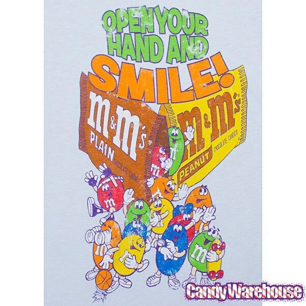 M&M's Open Your Hand And Smile Distressed T-Shirt - Youth - Small 2 M&M's Open Your Hand And Smile Distressed T-Shirt - Youth - Small - Image 2
