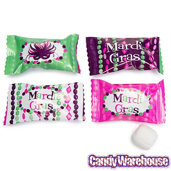 Mardi Gras Wrapped Buttermint Creams: 300-Piece Case 3 Mardi Gras Wrapped Buttermint Creams: 300-Piece Case - Image 3