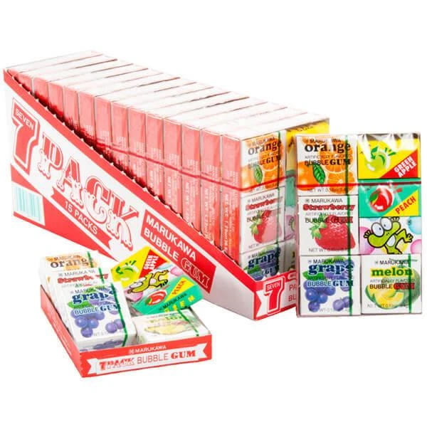 Marukawa Gum 7-Flavor Assortment Packs: 15-Piece Box 1 Marukawa Gum 7-Flavor Assortment Packs: 15-Piece Box