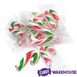 Mini Candy Canes - Red, Green, And White: 45-Piece Jar 15 Mini Candy Canes - Red, Green, And White: 45-Piece Jar -Candy Shop mini candy canes red green and white 45 piece jar candy warehouse 8