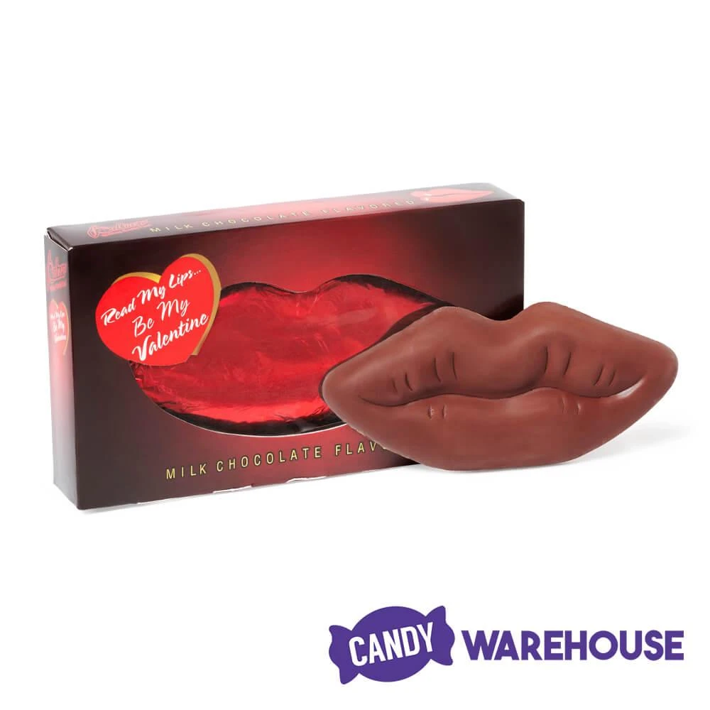 Palmer Red Foiled Giant Milk Chocolate Lips In Gift Box 2 Palmer Red Foiled Giant Milk Chocolate Lips In Gift Box - Image 2