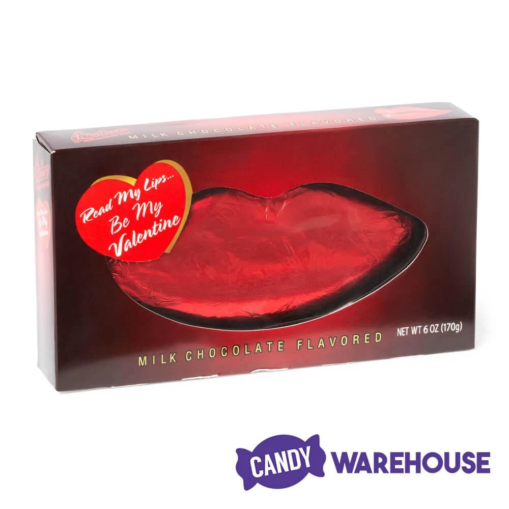 Palmer Red Foiled Giant Milk Chocolate Lips In Gift Box 3 Palmer Red Foiled Giant Milk Chocolate Lips In Gift Box - Image 3