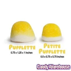 Petite Pufflettes Gummy Bites - Lemon: 16-Ounce Bag -Candy Shop petite pufflettes gummy bites lemon 16 ounce bag candy warehouse 4
