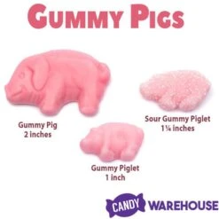 Pink Gummy Piglets: 1KG Bag -Candy Shop pink gummy piglets 1kg bag candy warehouse 3