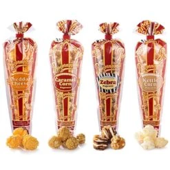 Popcornopolis Mini Cones Assorted Popcorn Packs: 12-Piece Bag
