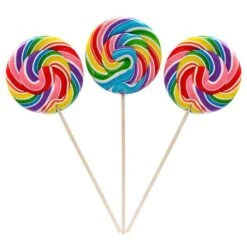 Rainbow Swirl 6-Ounce Round Lollipops: 36-Piece Box