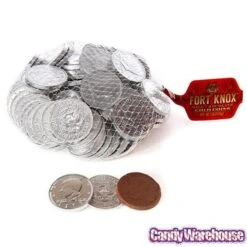Silver Foiled Milk Chocolate Coins: 1LB Bag 5 Silver Foiled Milk Chocolate Coins: 1LB Bag -Candy Shop silver foiled milk chocolate coins 1lb bag candy warehouse 3