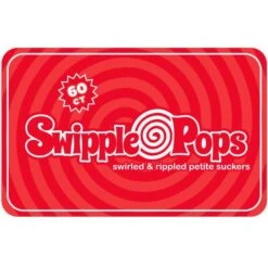 Swipple Pops Petite Swirl Ripple Lollipops - Red Cherry: 60-Piece Tub -Candy Shop swipple pops petite swirl ripple lollipops red cherry 60 piece tub candy warehouse 4