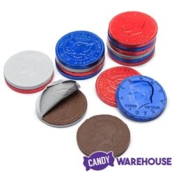 USA Patriotic Foiled Milk Chocolate Coins: 1LB Bag 7 USA Patriotic Foiled Milk Chocolate Coins: 1LB Bag -Candy Shop usa patriotic foiled milk chocolate coins 1lb bag candy warehouse 4