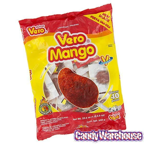 Vero Mango Chili Lollipops: 40-Piece Bag 3 Vero Mango Chili Lollipops: 40-Piece Bag - Image 3