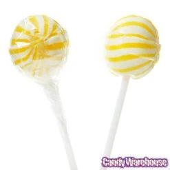 YumJunkie Sassy Spheres Banana Yellow Striped Ball Lollipops: 100-Piece Bag -Candy Shop yumjunkie sassy spheres banana yellow striped ball lollipops 100 piece bag candy warehouse 4